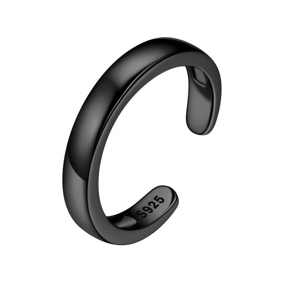 ChicSilver Elegant 925 Sterling Silver Toe Rings For Women Hypoallergenic, Adjustable Open Cuff Design With Cubic Zirconia