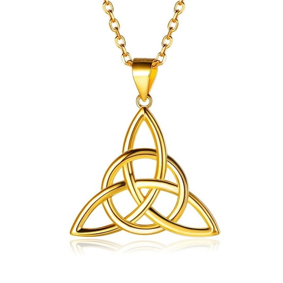 ChicSilver Gold Celtic Knot Necklaces Sterling Silver Knot Pendant | Clearance