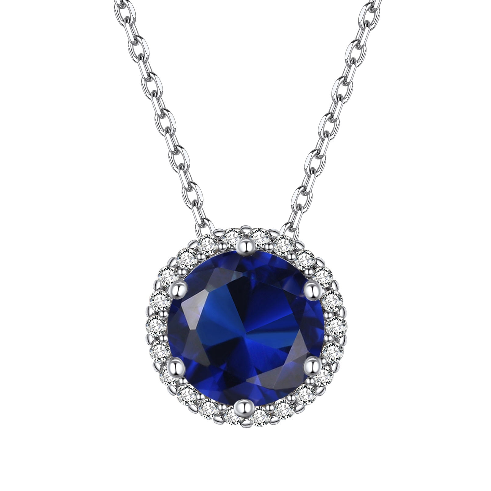 ChicSilver 925 Sterling Zilver 12 Maanden Glanzende CZ Geboortesteen Ketting voor Vrouwen Mode Edelsteen Sieraden 40 5cm Verlengen Ketting (met Geschenkdoos), Metaal Zirkonia Sterling zilver, Zirkonia