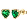 thumbnail image 1 of ChicSilver Heart Birthstone Screw Backs Earrings Stud Earrings Hypoallergenic Cubic Zirconia Tragus Piercing Post for Sensitive Ears, 1 of 7