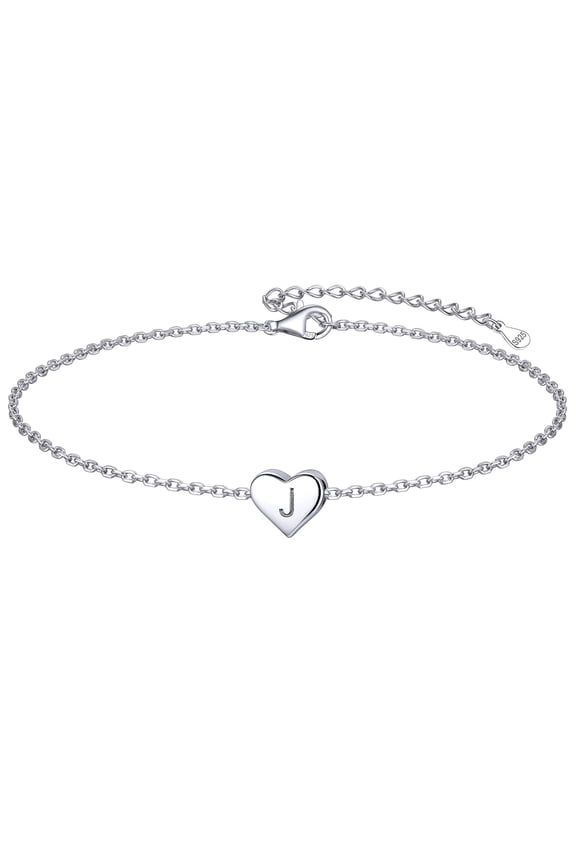 925 Sterling Silver Initial Bracelets for Women Dainty Adjustable Chain Personalized Letter A-Z Trendy Jewelry Valentine's Day Birthday Gifts for Women