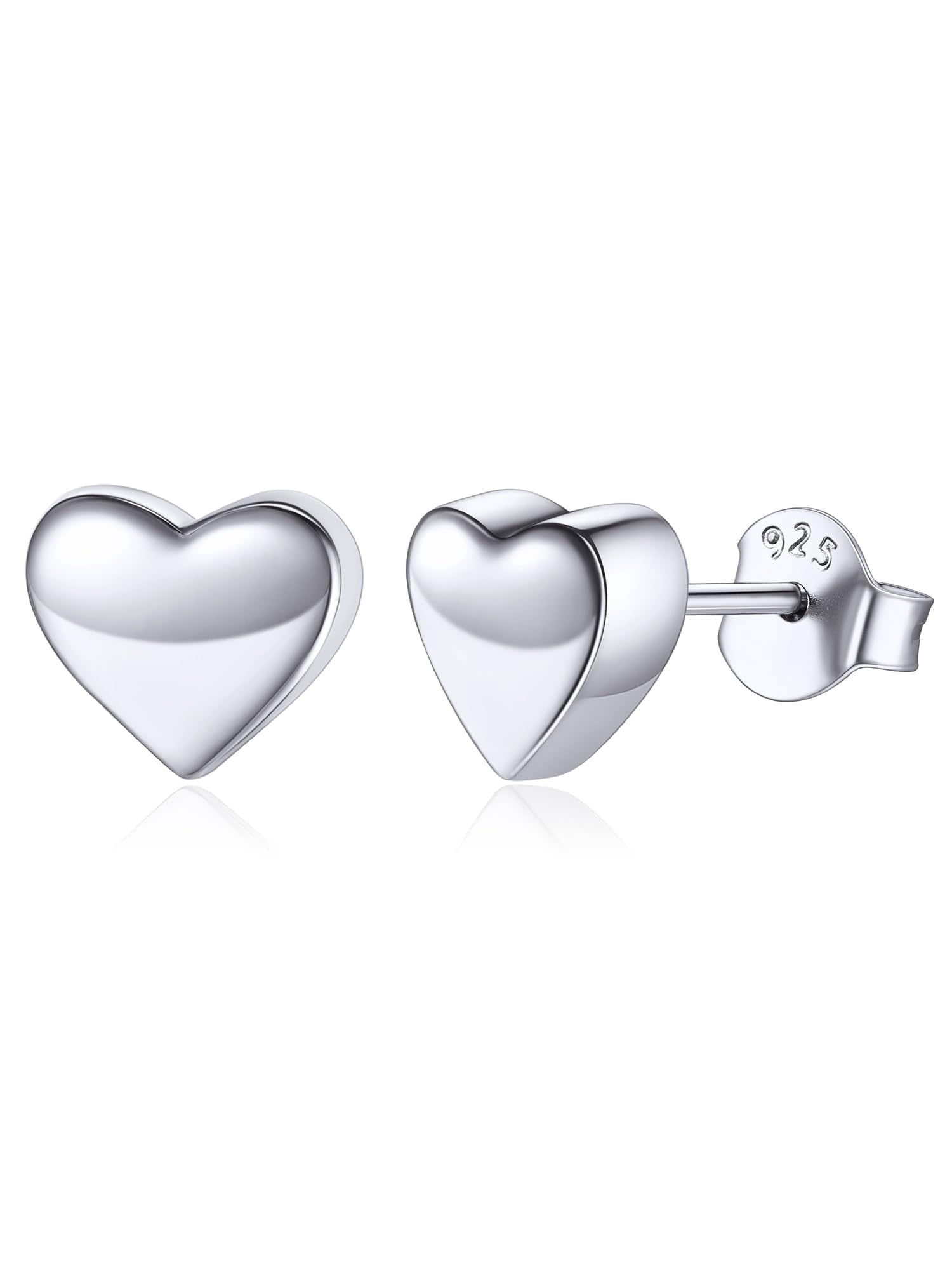 ChicSilver Valentine Day Gifts for Her Sterling Silver Heart Earrings Hypoallergenic Cute Tiny Stud Jewelry Birthday Gifts for Women Mom Girlfriend Wife