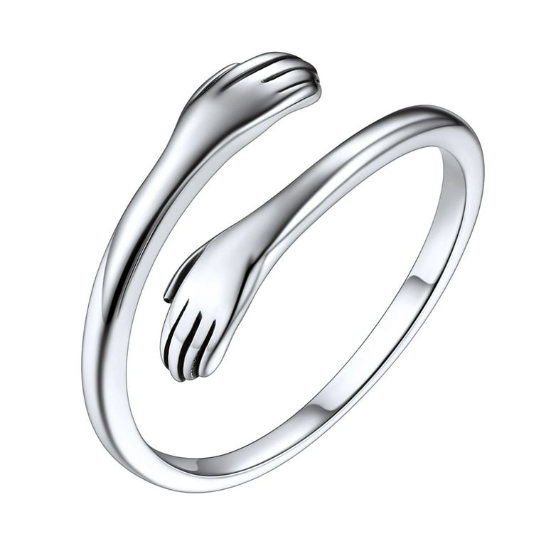Sterling Silver Hand Holding Ring Connector, Hand Holding Ring Connector or  Charm, Hand Holding Ring, Hand, 34 