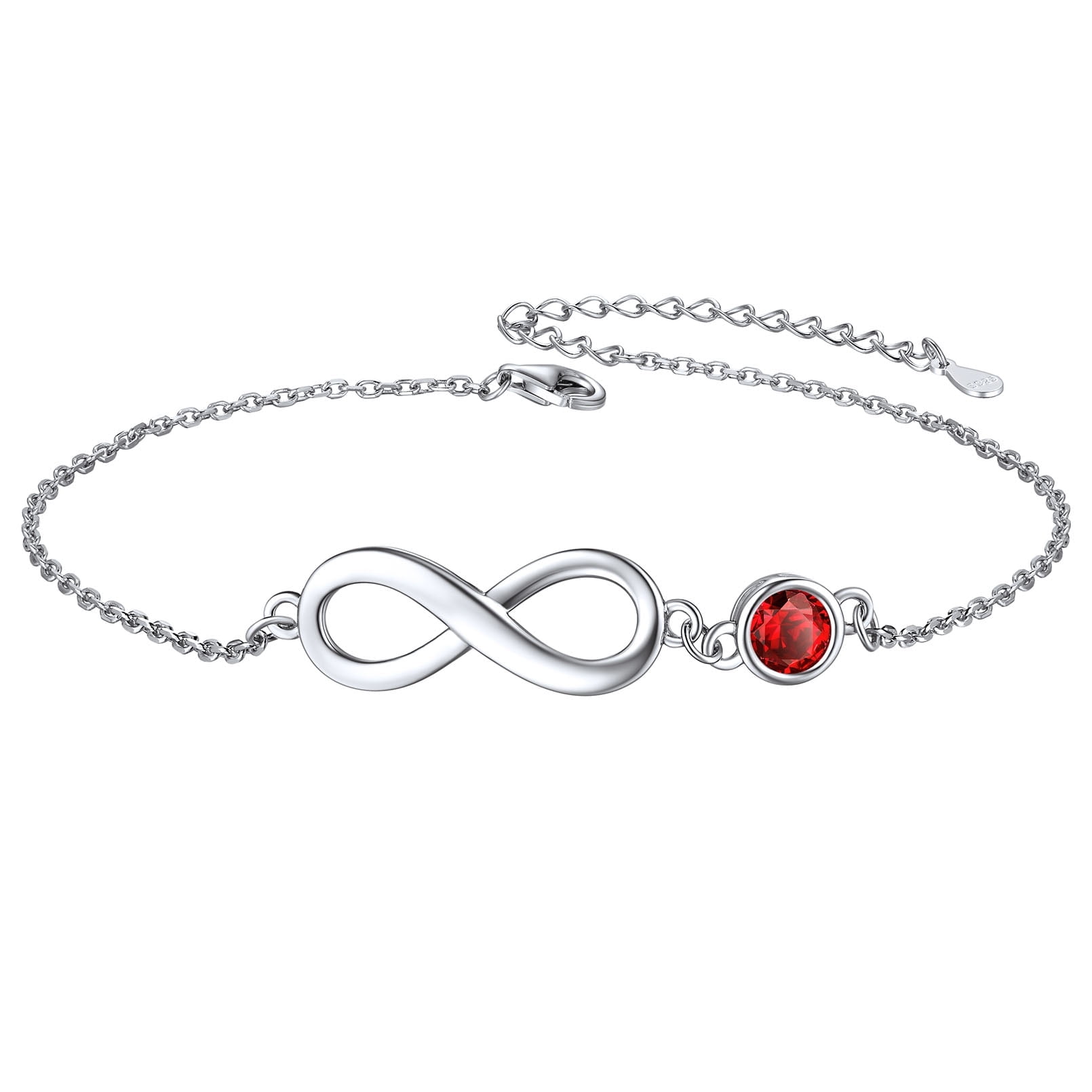 925 Sterling Silver Bracelet Anklet Fashion Red Love Ankle Peach Heart Chain Linked For Women Charm buy Bangle Jewelry Gift Pulseira