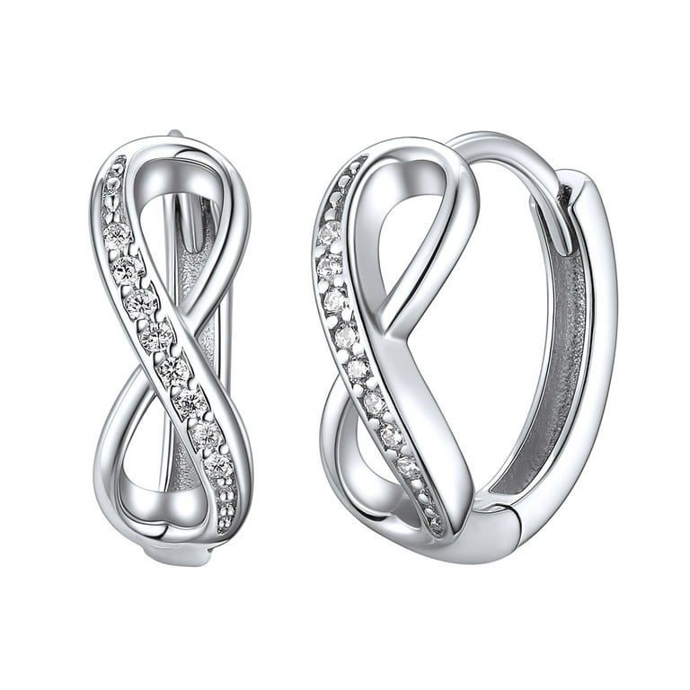 Sterling Silver 30M Infinity Hoop Earrings