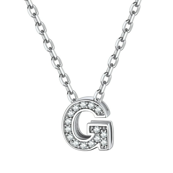ChicSilver Heart Necklace Sterling Silver Tiny Initial Pendant Choker Necklaces for Women Dainty CZ Letter Name A-Z Capital Necklace Jewelry Gifts for Her
