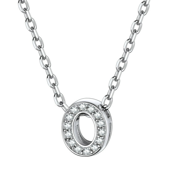 ChicSilver Heart Necklace Sterling Silver Tiny Initial Pendant Choker Necklaces for Women Dainty CZ Letter Name A-Z Capital Necklace Jewelry Gifts for Her