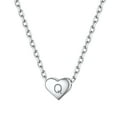 thumbnail image 1 of ChicSilver Dainty Initial Heart Necklace Trendy 925 Sterling Silver Cute Heart Pendant Choker Necklaces Letter Jewelry Gifts for Women, 1 of 9