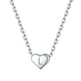 thumbnail image 1 of ChicSilver Dainty Initial Heart Necklace Trendy 925 Sterling Silver Cute Heart Pendant Choker Necklaces Letter Jewelry Gifts for Women, 1 of 9