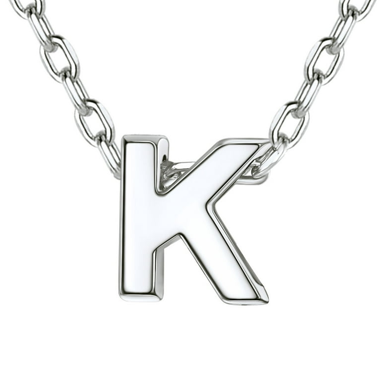 White Enamel K Letter Initial Pendant Charms, 2 Sided, 14mm - 5 pack – Easy  Crafts