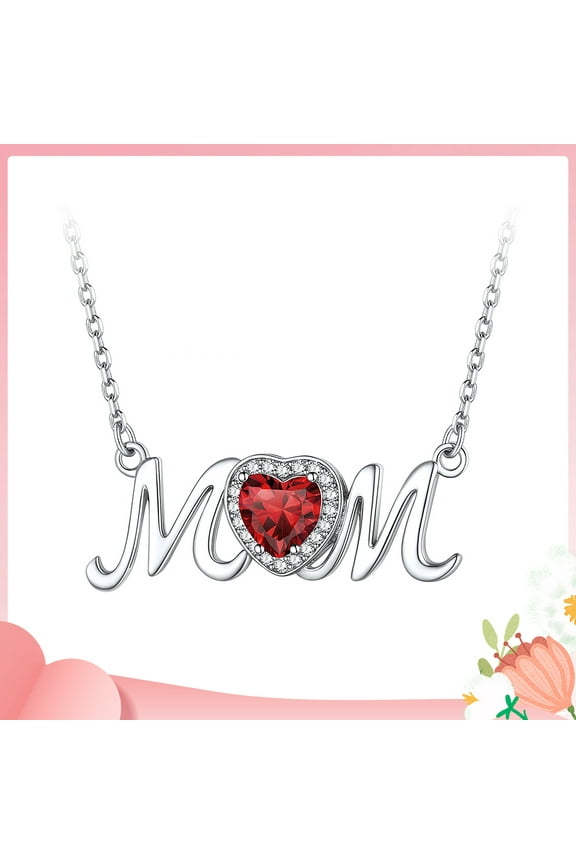 Mom Necklaces Pendants for Women Sterling Silver Jewelry Mother Girlfriend Grandma Birthday Gifts for Mom from Daughter