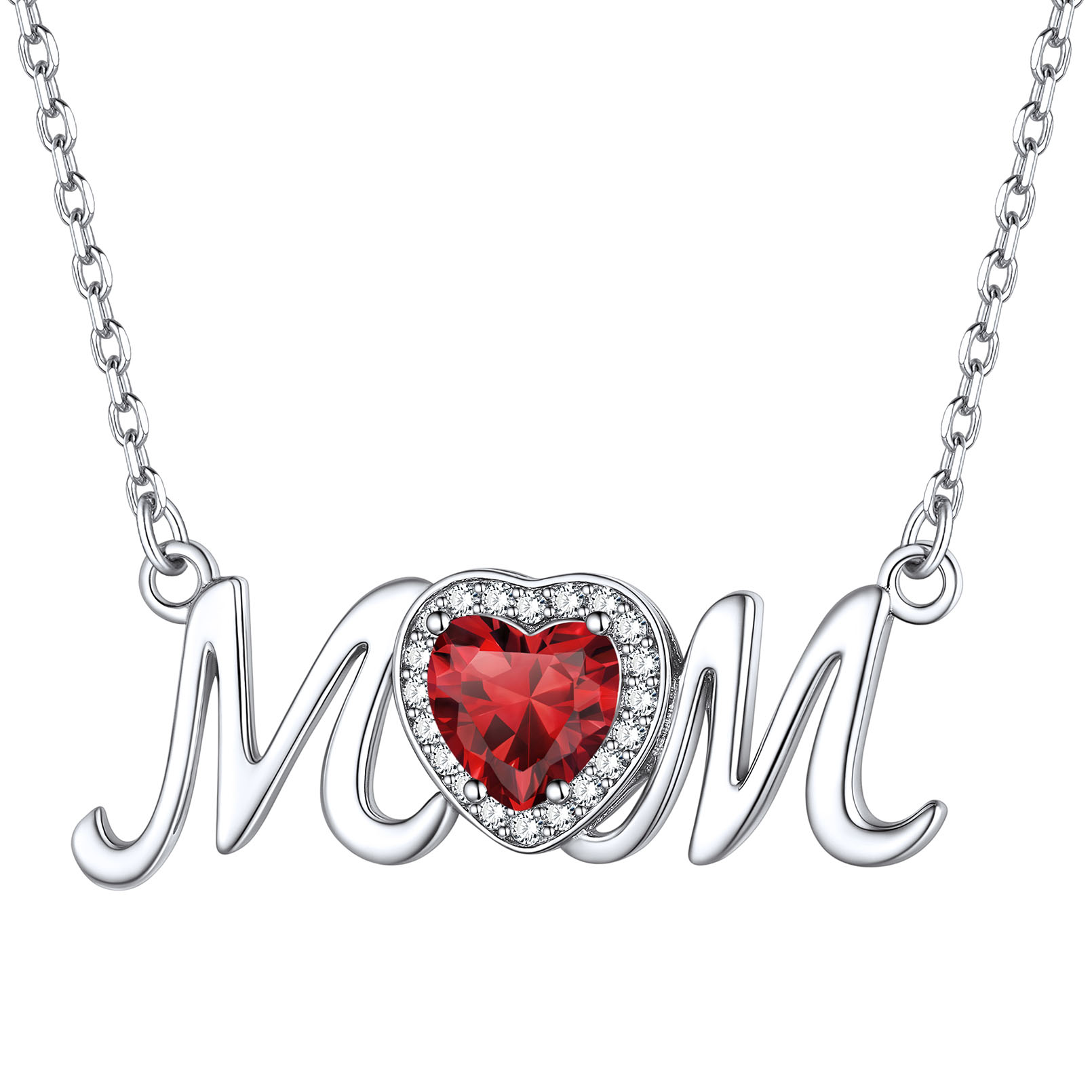 Family New Mother Loving Son Child Daughter Heart Shaped Pendant