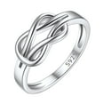 thumbnail image 1 of ChicSilver Mother Daughter Ring, Daughter Gifts from Mom, S925 Sterling Silver Knot Ring Dainty Stackable Rings Bands for Women Promise Rings for Her Jewelry Birthday Gifts, 1 of 7