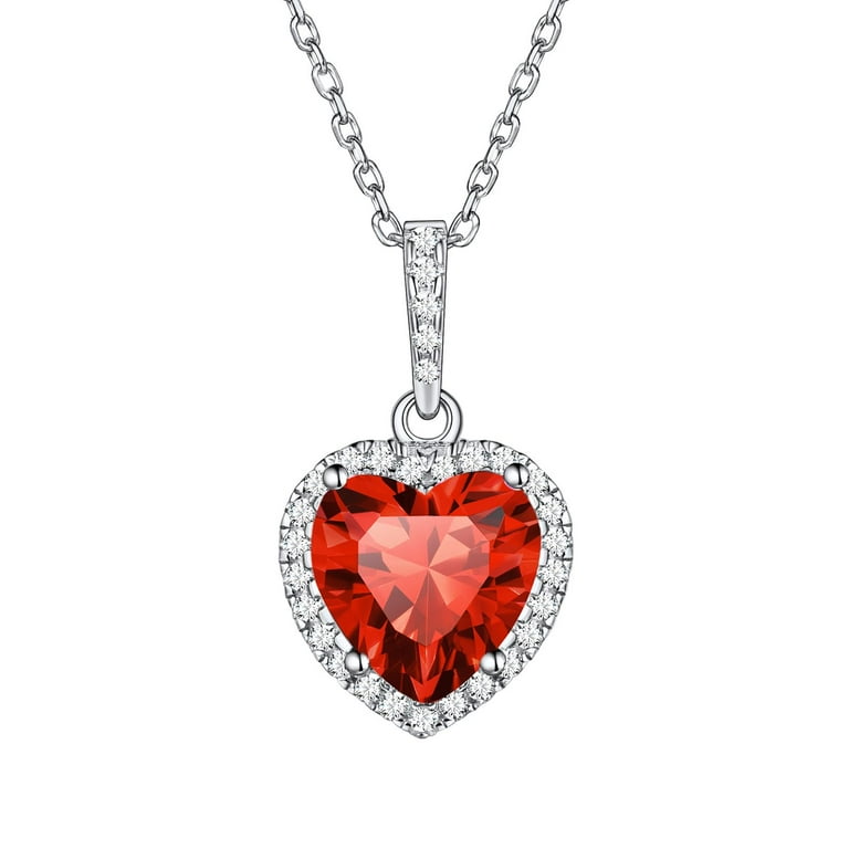 July Birthday Charm Red Cubic Zirconia Sterling Silver July Birthday Charm Red Cubic Zirconia Sterling Silver