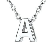 ChicSilver Mothers Day Gift for Women Girls 925 Sterling Silver Name Tiny Necklace with Initial 26 Letter Alphabet Jewelry Birthday Gifts