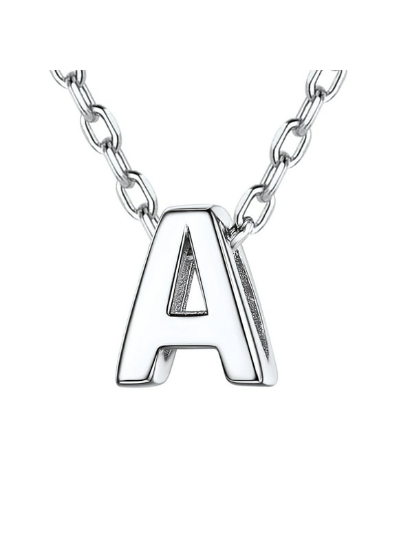 ChicSilver Mothers Day Gift for Women Girls 925 Sterling Silver Name Tiny Necklace with Initial 26 Letter Alphabet Jewelry Birthday Gifts
