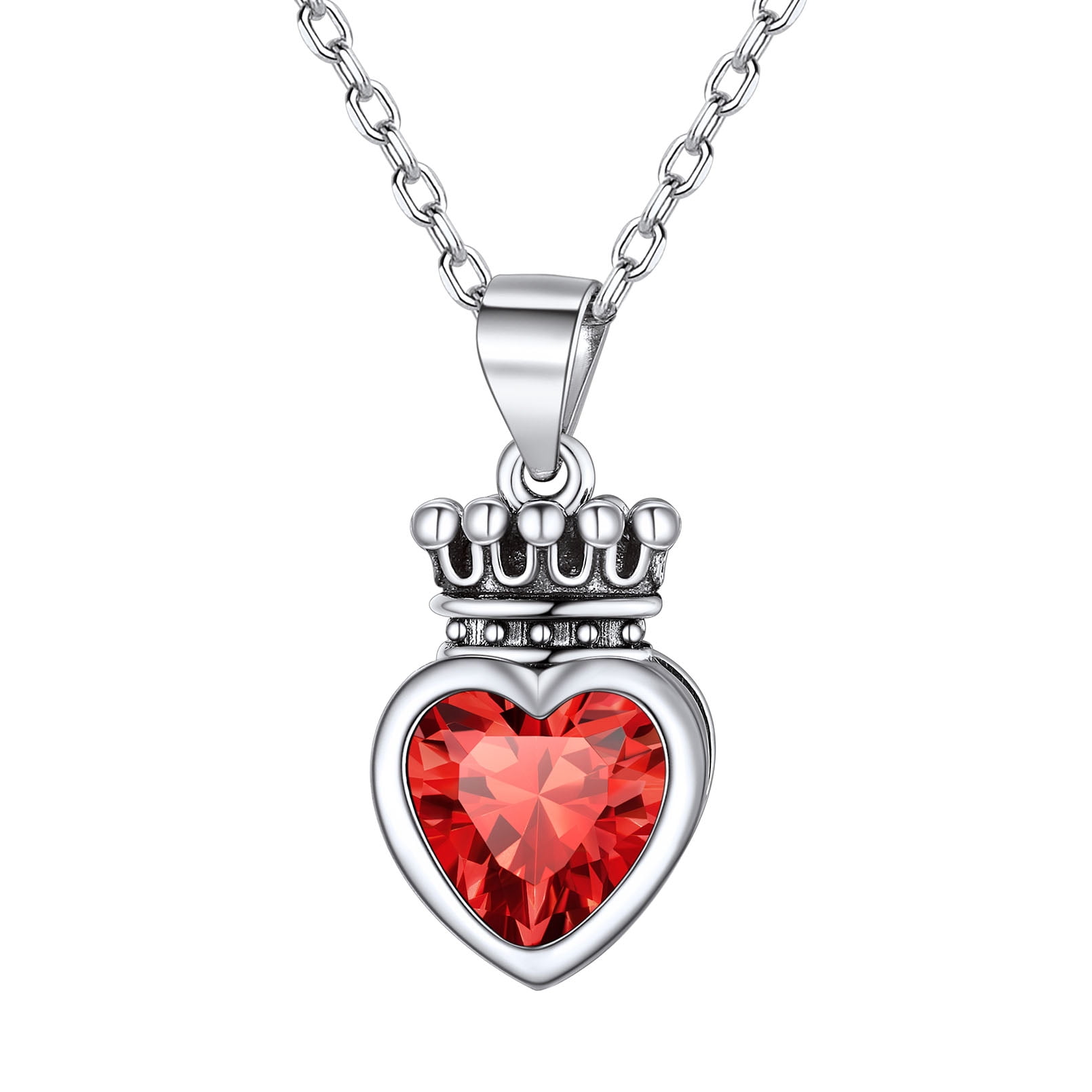 ChicSilver Princess Queen Crown Necklace for Women Girls Sterling