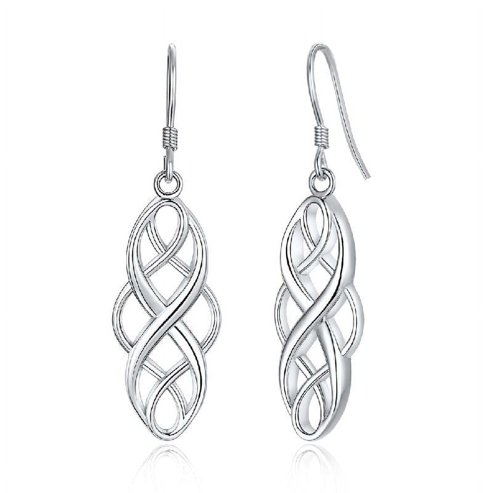 Orecchini A Perno In Argento Sterling Con Nodo Celtico Triquetra