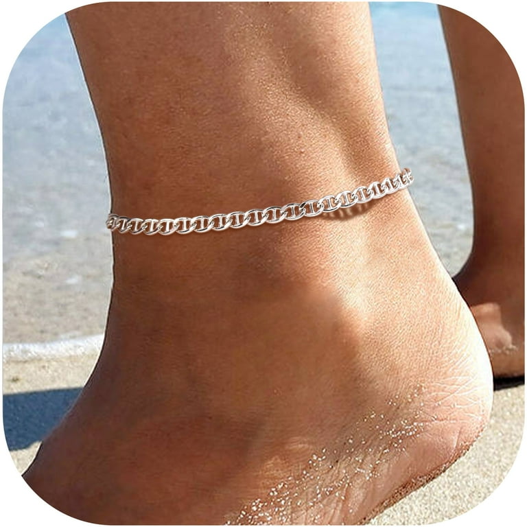 ChicSilver Italian 4mm Mariner 925 Sterling Silver Link Chain