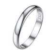 ChicSilver 3mm Sterling Silver Simple Wedding Band, Engagement Ring