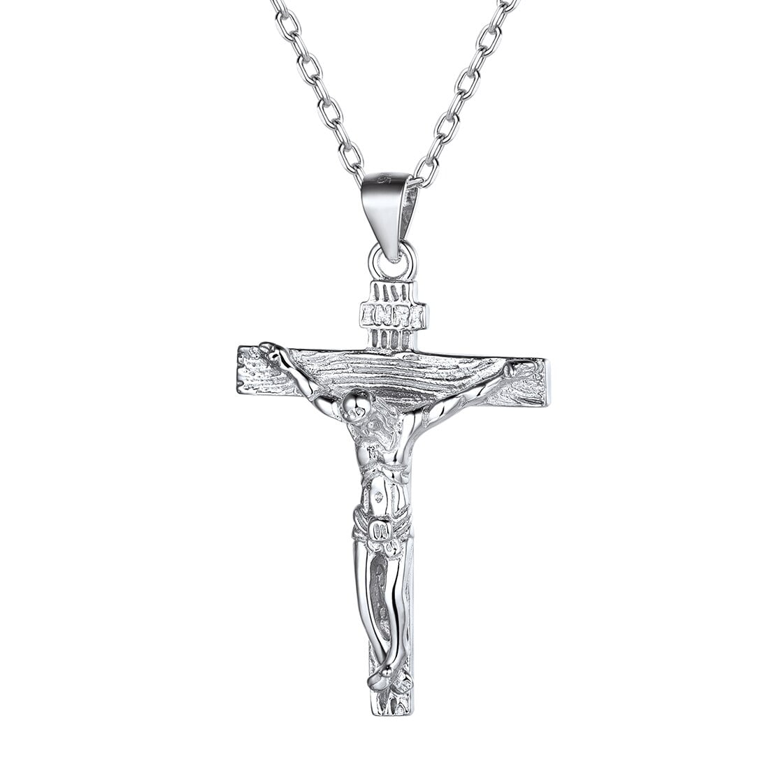 Handmade Sterling Silver Quince & Blue Topaz Crucifix Necklace - Jane Orton  Jewellery