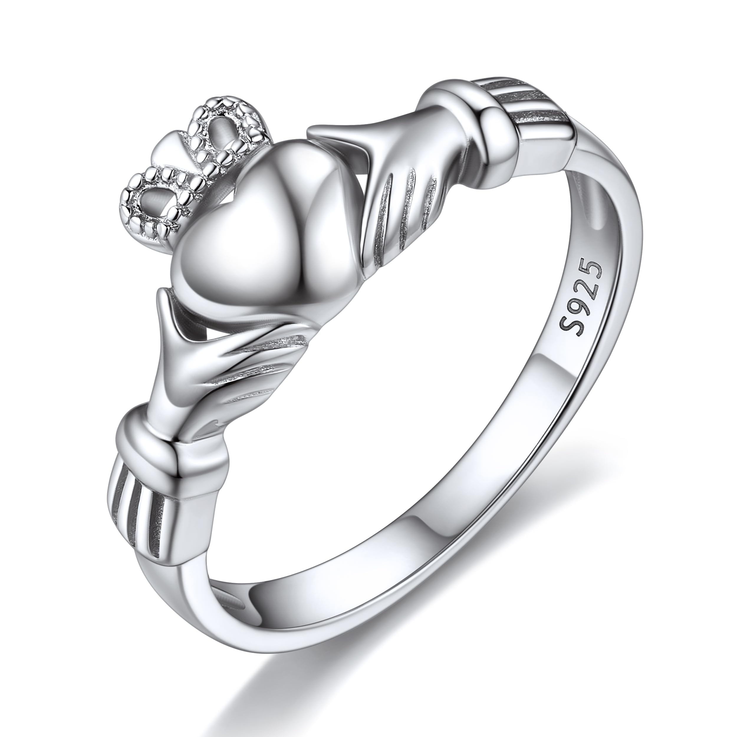 ChicSilver Sterling Silver Irish Claddagh Promise Fashion Ring for Women Unisex Size 11