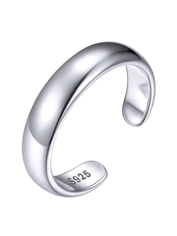 Sterling Silver Toe Rings for Women 925 Open Adjustable Toe Rings for Women Minimalist Hypoallergenic Sterling Toe Ring Toe Jewelry for Summer Beach