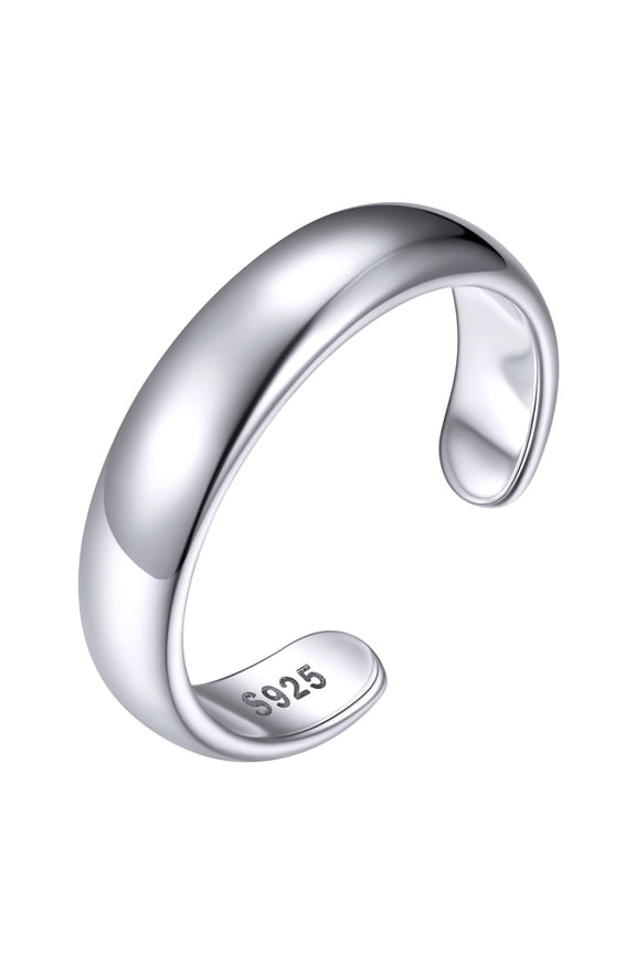 Sterling Silver Toe Rings for Women 925 Open Adjustable Toe Rings for Women Minimalist Hypoallergenic Sterling Toe Ring Toe Jewelry for Summer Beach