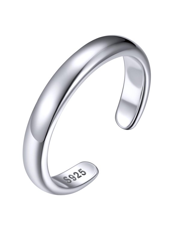 Sterling Silver Toe Rings for Women 925 Open Adjustable Toe Rings for Women Minimalist Hypoallergenic Sterling Toe Ring Toe Jewelry for Summer Beach