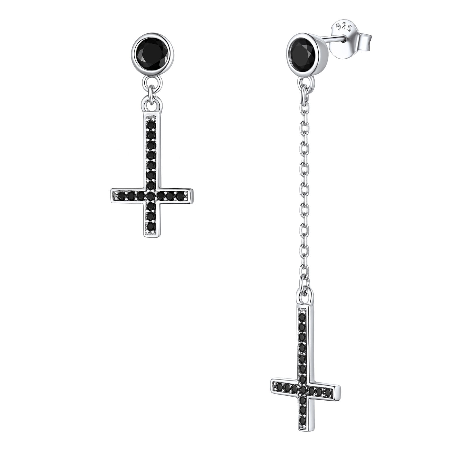 Inverted cross earrings discount