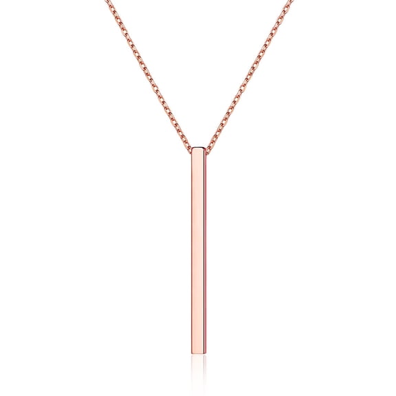 ChicSilver Vertical Bar Necklace Sterling Silver Dainty Long Necklace Y-Shaped Pendant Necklace Jewelry for Women Gift