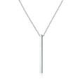 thumbnail image 1 of ChicSilver Vertical Bar Necklace Sterling Silver Dainty Long Necklace Y-Shaped Pendant Necklace Jewelry for Women Gift, 1 of 9