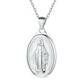 ChicSilver Virgin Mary Necklace 925 Sterling Silver Miraculous Medal