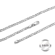 ChicSilver 3mm Italian Silver Chain for Men Women Figaro Link Mens Chain 925 Sterling Silver Chains for Men Necklace 20 Inch