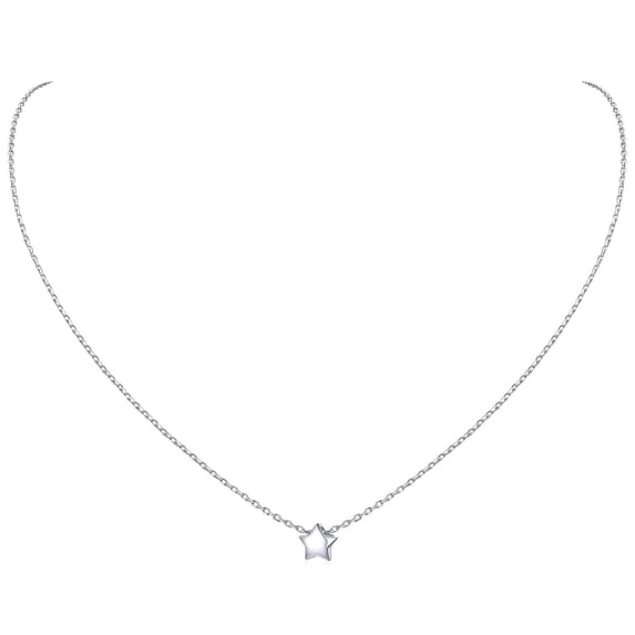 ChicSilver Women Star Necklace 925 Sterling Silver Small Star Pendant Necklace Dainty Necklaces Valentine's Day Gifts for Women