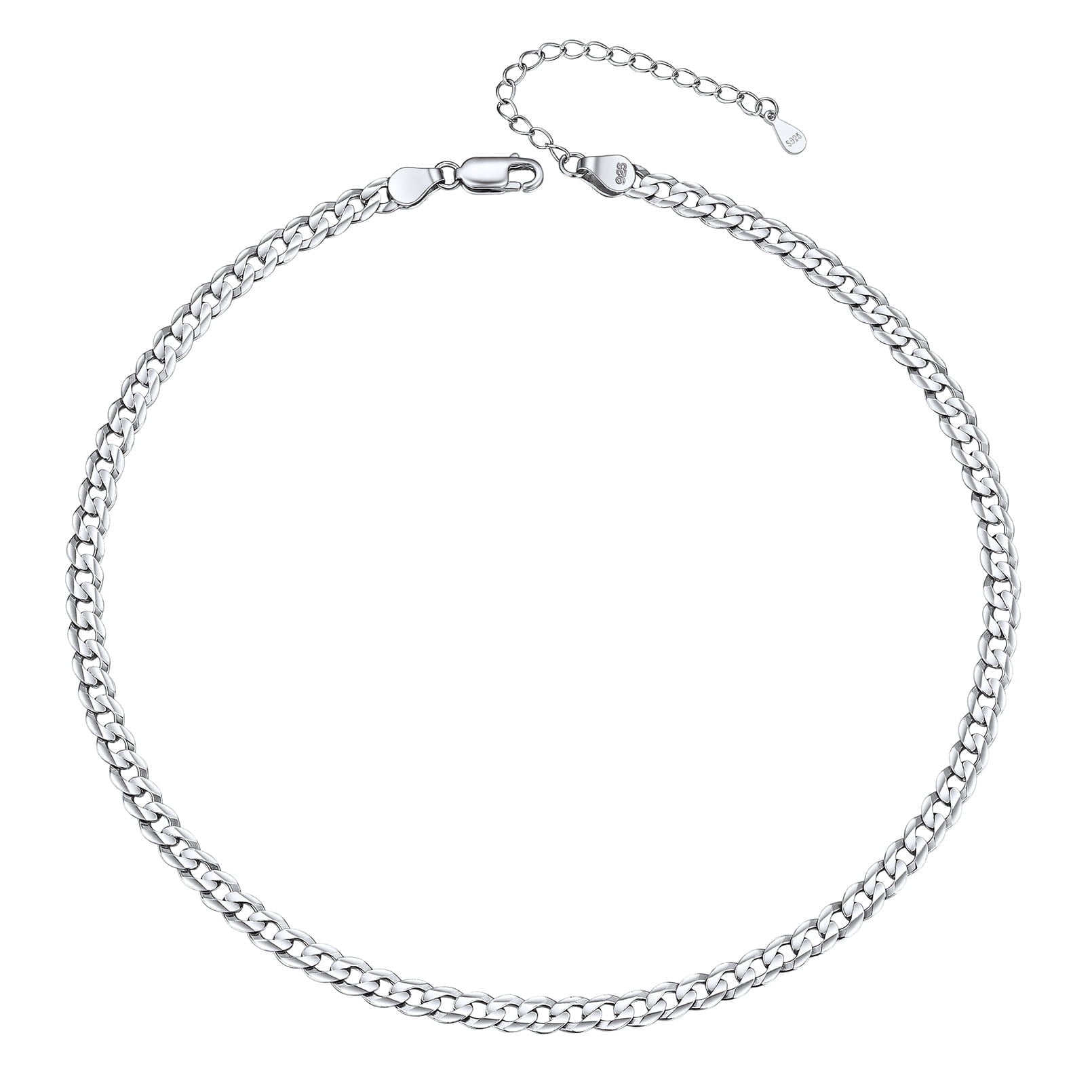 ChicSilver Italian S925 Sterling Silver 3mm Figaro Chain Necklace