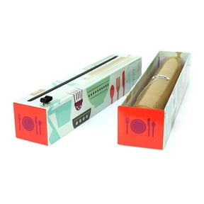 ChicWrap Cooks Tools Plastic Wrap Dispenser with Slide Cutter Refillable Kitchen Food Wrap System with One 12" x 250' Professional-Grade Plastic Wrap.