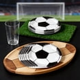 thumbnail image 1 of ChicYu 10 Pcs Disposable Football Pattern Paper Plates Sturdy Drinking Cups Party Daily Use Home Office Picnic Supplies, 1 of 6