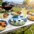 thumbnail image 1 of ChicYu 10pcs 9 Inch Soccer Paper Plates Disposable Football Theme Party Plates Dinner Dishes Tableware Set for Sport Birthday Party Festival Celebration, 1 of 6