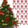 thumbnail image 1 of ChicYu 12PCS Large Christmas Bow Decorative Hanging Ornaments 5.1×10.2in Soft Texture for Tree Wreath Gift Wrapping Holiday Decor, 1 of 7