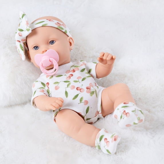 ChicYu 12in Vinyl Reborn Doll Poseable Lifelike Doll with Adorable Expression and Exquisite Outfit Interactive Toy Gift