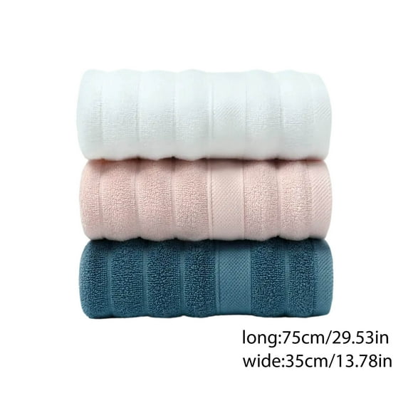 ChicYu 14x30 Inch Cotton Face Towels 3 Pack Thickened Bathroom Towels Set Highly Absorbent Soft Skin Care Towels for Adults Men Women