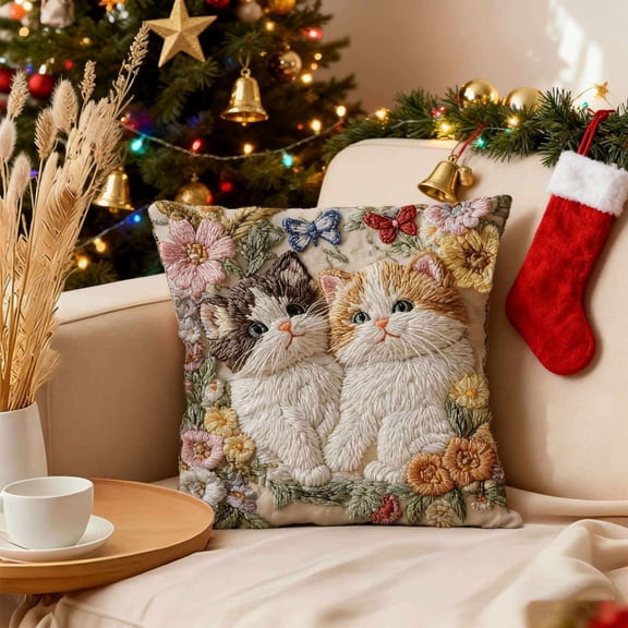 ChicYu 17.7x17.7 In Cute Animal Printed Pillowcovers Playful Animal Designs for Bedroom, Living Room and Daily Use (Pillow Insert Not Included)