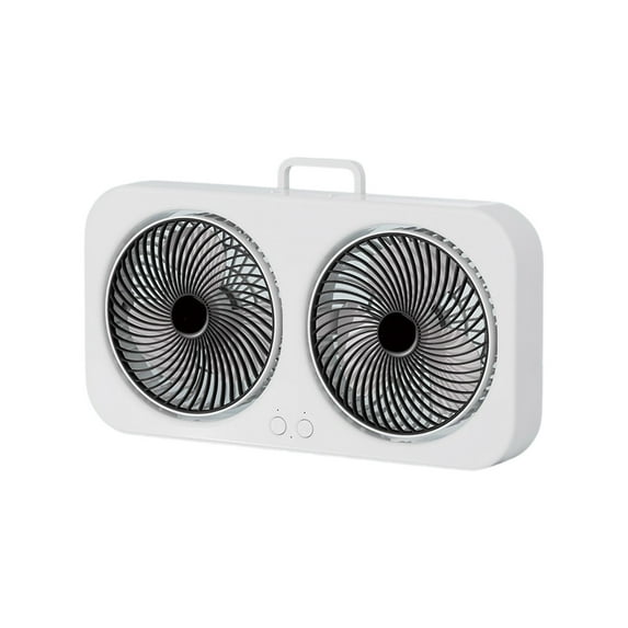 ChicYu 3 Speed Foldable Portable Fan with Magnetic Base,Camping Office Air Circulator Double Head Two-way Wall Mountables Desktop Portable Fan Black