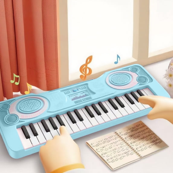 ChicYu 37 Key Electronic Piano Multifunctional Beginner Keyboard Toy Piano Portable Playable Musical for Early Music Education