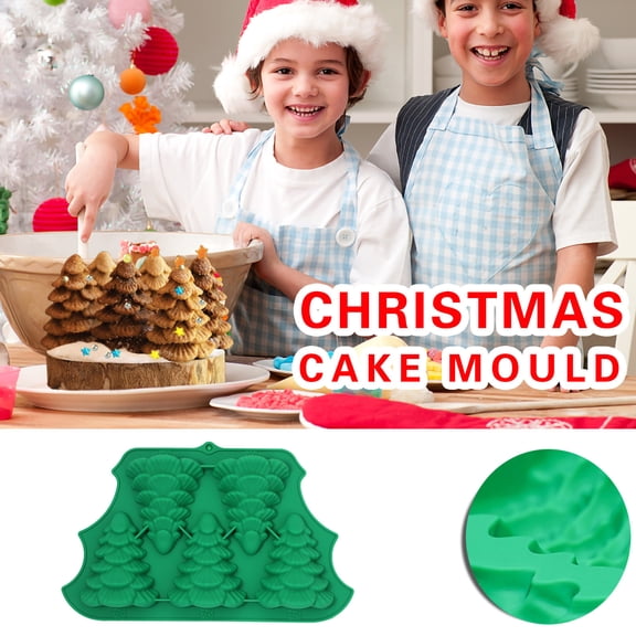 ChicYu 3D Christmas Candy Mould Silicone Mould Food Grade Silicone Safe Heat Proof Flexible for Cookies Chocolate Jellies for Christmas Baking