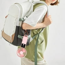 ChicYu 5 Speed Foldable USB Charging Portable Fan,Hanging Neck Cooler with LED Display for Dorm Office All-Night Use Pink