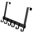 thumbnail image 1 of ChicYu 6-Hook Over-Door Organizer,Rust-proof Metal Garment Rack for Robes,Belts,Bathroom Closet Space Optimization Saving Storage Singles Rows Hooks Duty Black, 1 of 5