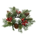 thumbnail image 1 of ChicYu Artificial Candle Holders Wreath Fall Colored Candle Cup Wreath Autumn Festive Decor Seasonal Tabletop Ornament Artificial Flower Candle Wreath, 1 of 5