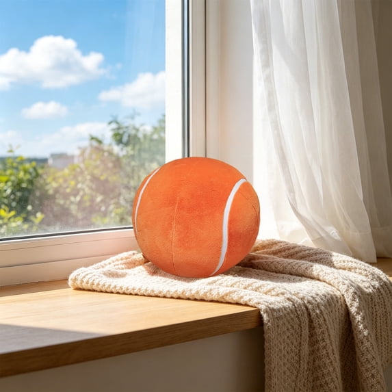 ChicYu Ball Shaped Pillow Plush Stuffed Soft 8 Inch Round Throw Pillow Sports Theme Cushion Bedroom Living Room Home Sofa Bed Decor Almohada Pelota